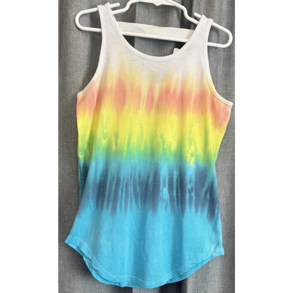 NWT Chaser Tie Dye Cut Out Open Back Tank Top Size 8 Girls Kids